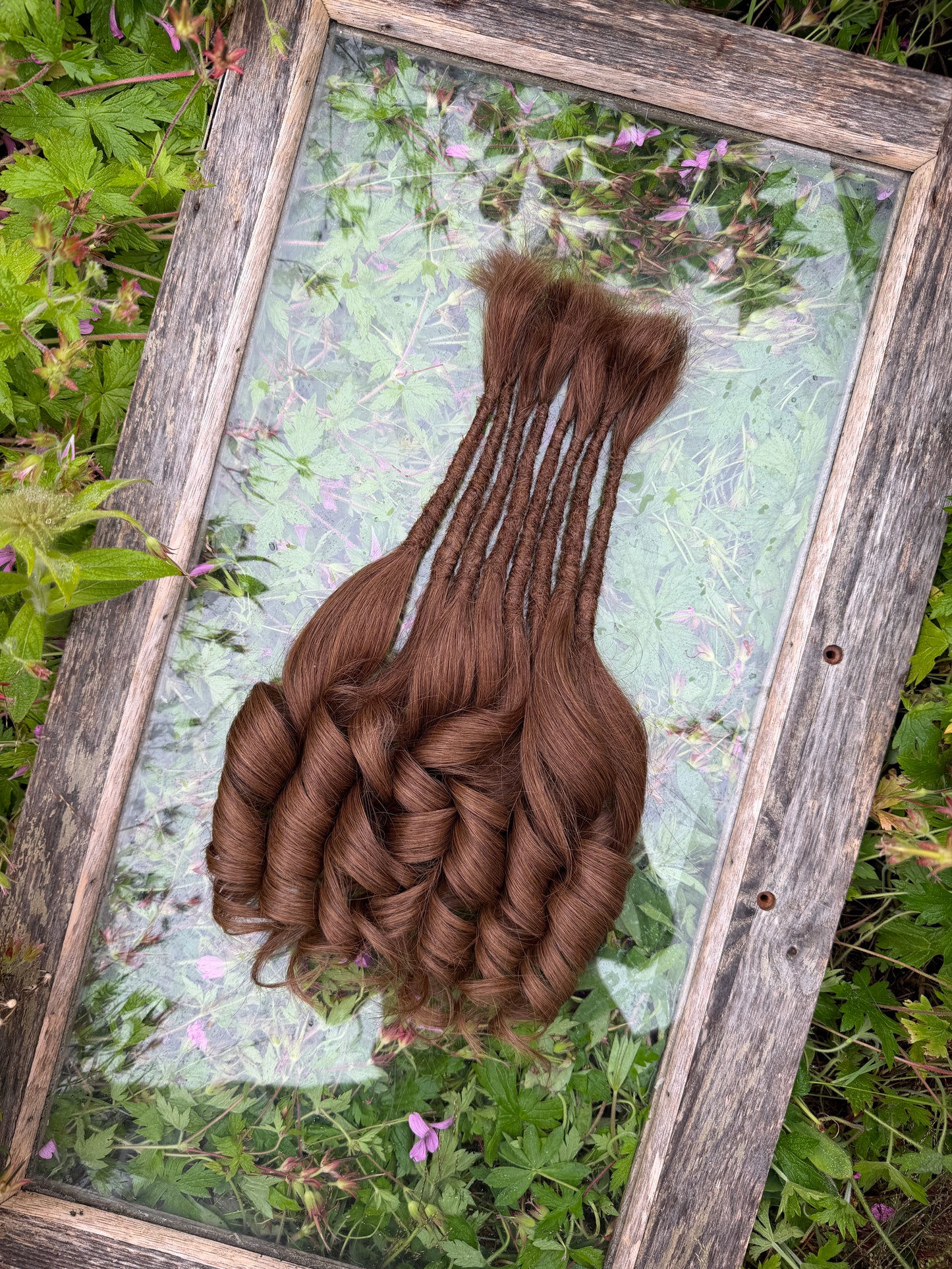 Ready to Ship Luxury Human Hair Dreadlocks Extensions - Set of 8 in Toffee Brown