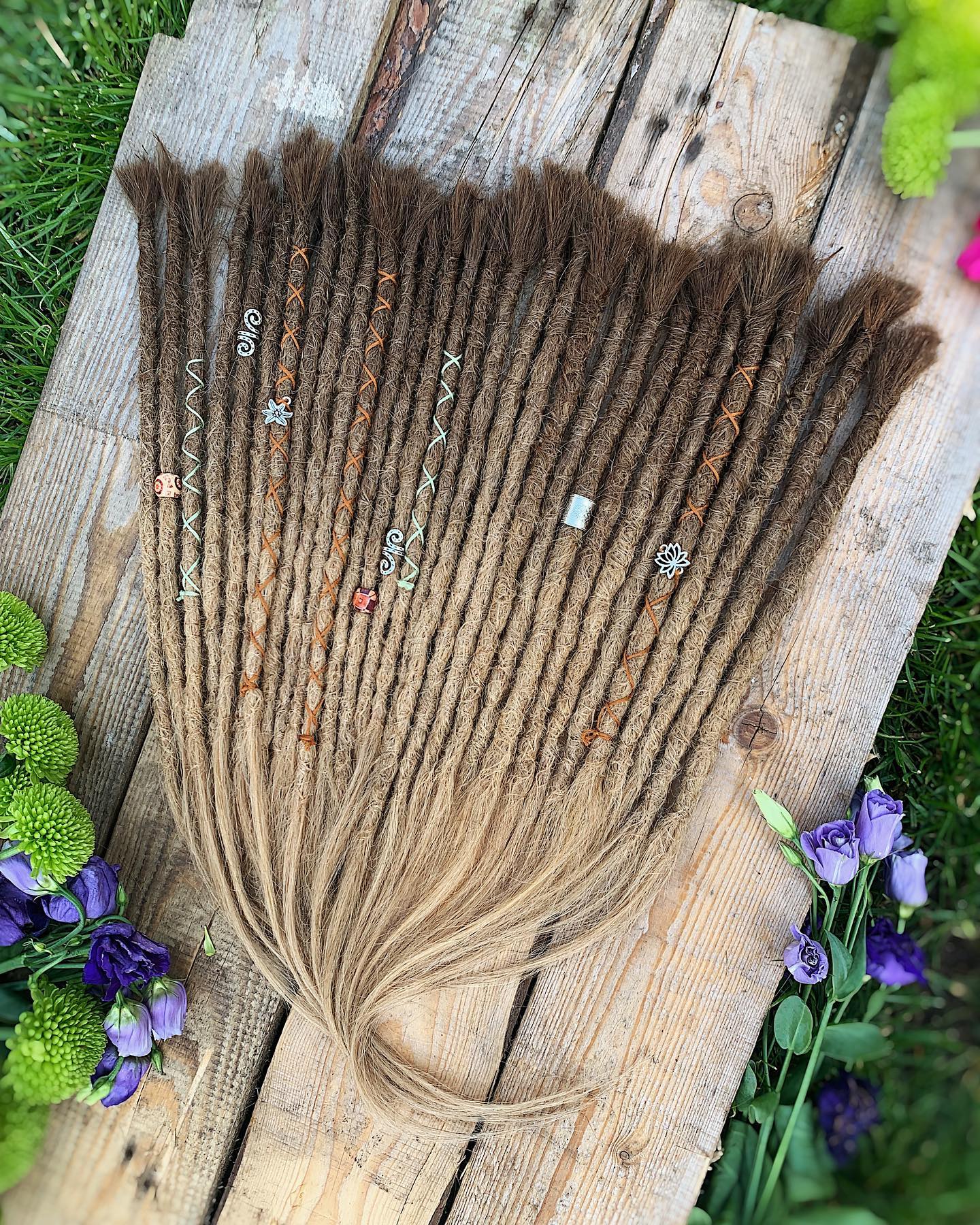 Custom Order for Maddie - 64 Human Hair Standard End Dreadlock Extensions