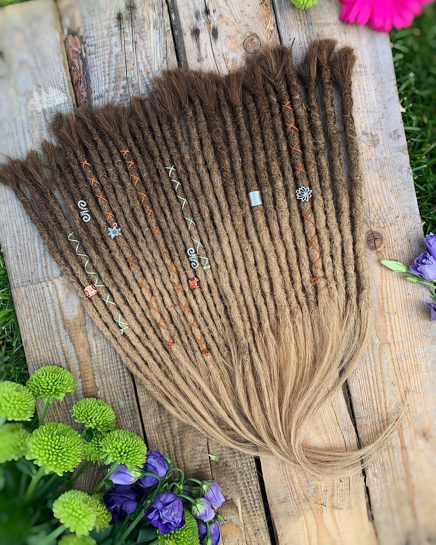 Custom Order for Maddie - 64 Human Hair Standard End Dreadlock Extensions