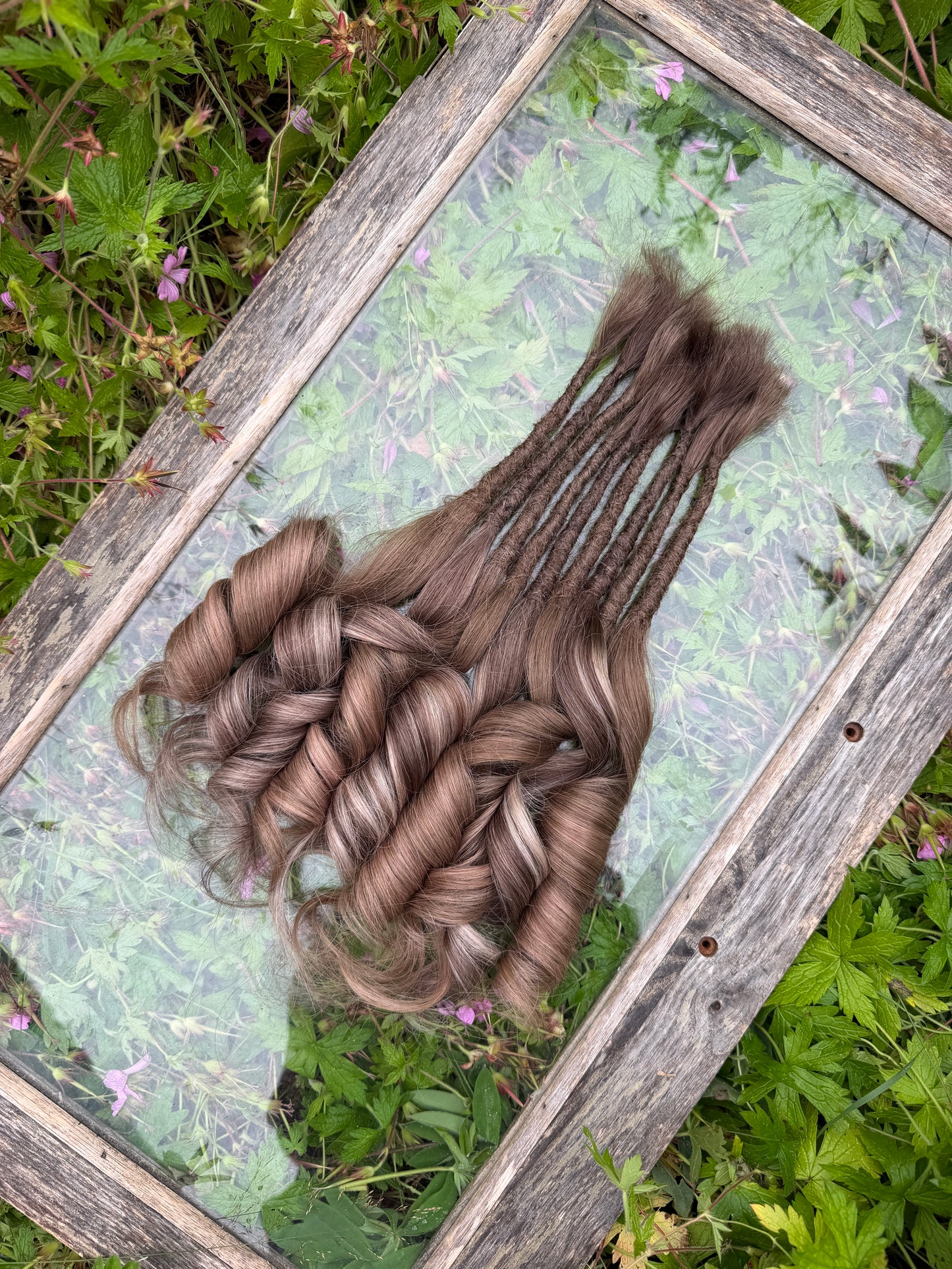 Ready to Ship Luxury Human Hair Dreadlock Extensions - Set of 9 in Ash Bronde