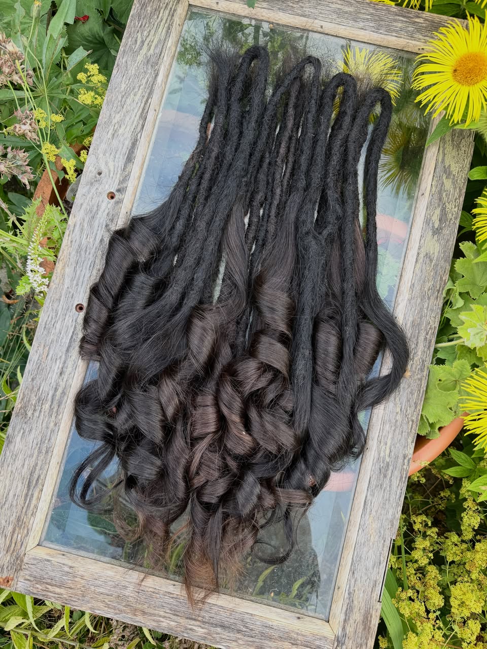 Ready to Ship Luxury Human Hair Dreadlock Extensions - Set of 16 in Dark Brown