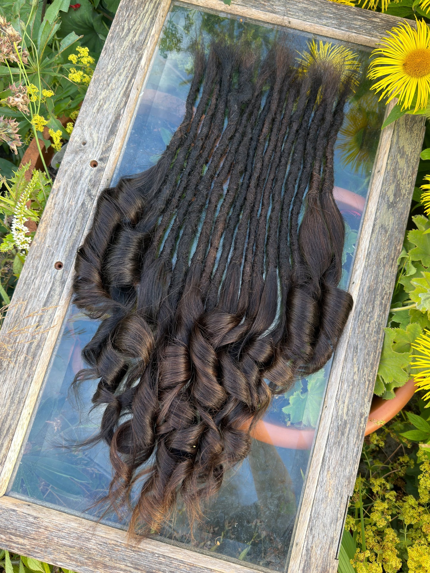Ready to Ship Luxury Human Hair Dreadlock Extensions - Set of 16 in Dark Brown
