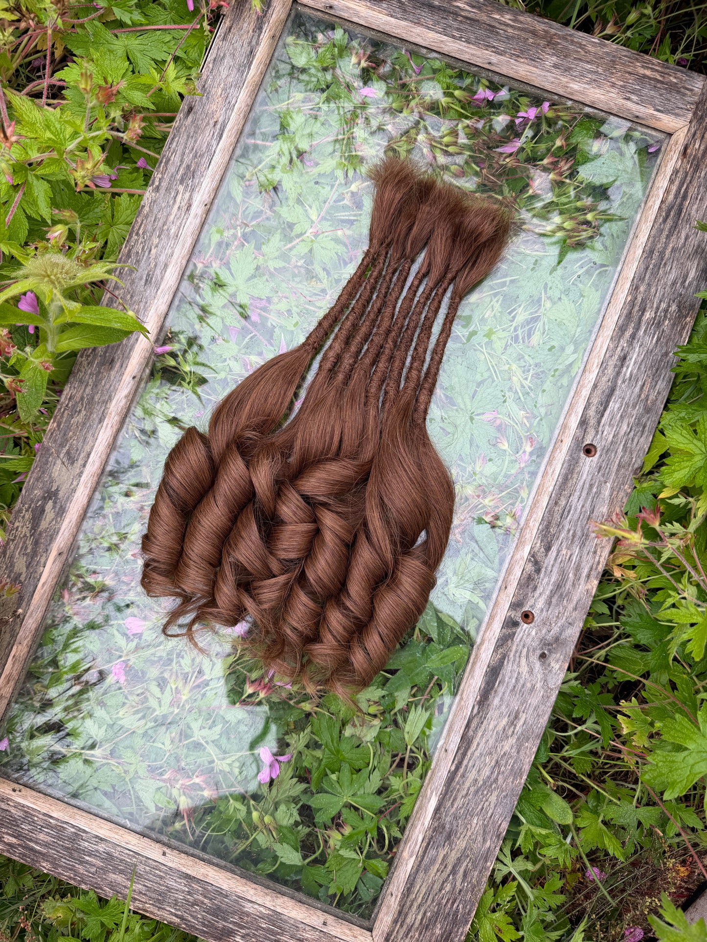Ready to Ship Luxury Human Hair Dreadlocks Extensions - Set of 8 in Toffee Brown