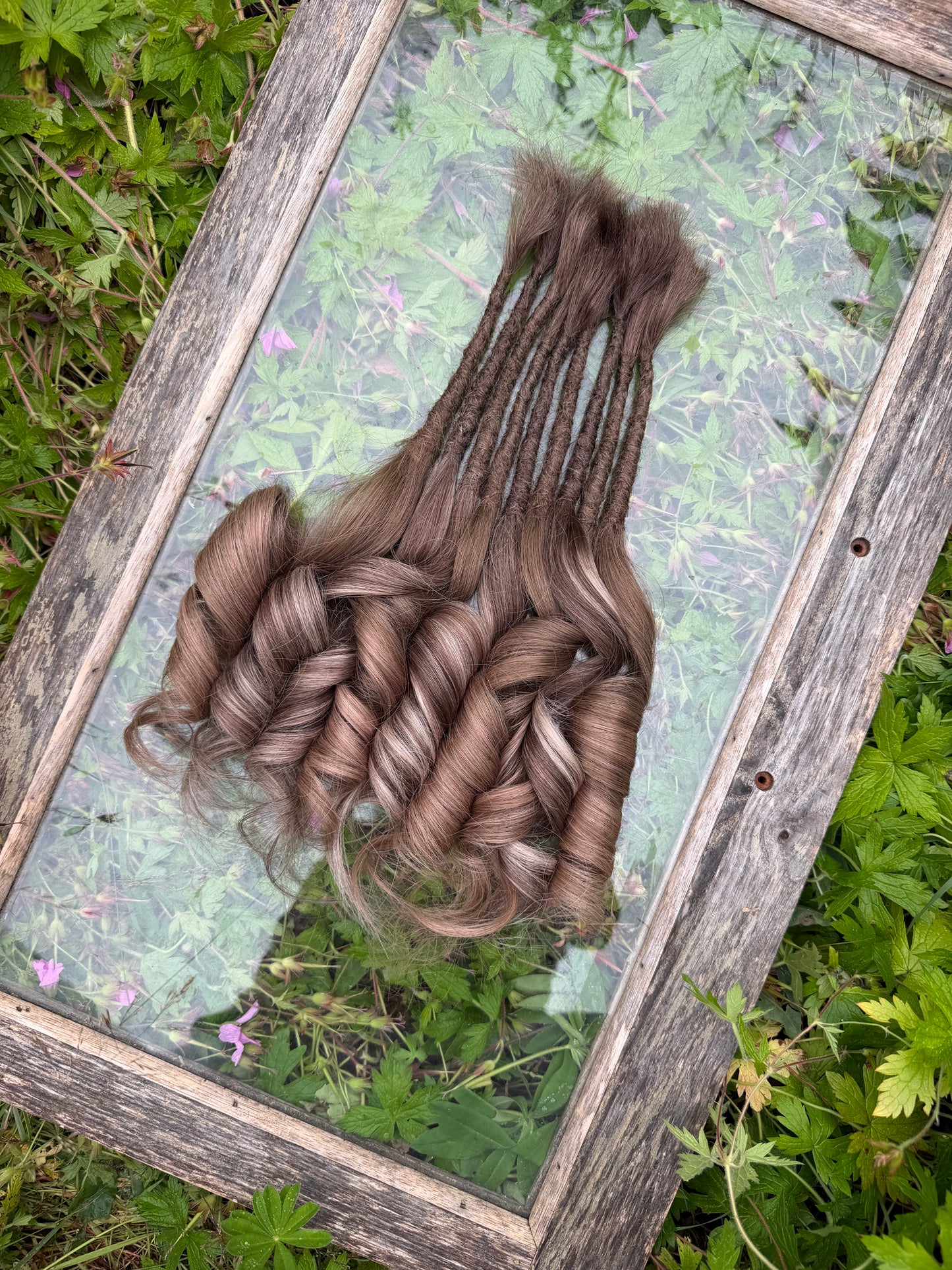 Ready to Ship Luxury Human Hair Dreadlock Extensions - Set of 9 in Ash Bronde
